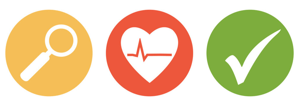 Gesundheits-Check oder Doktor suchen und finden - Button Banner