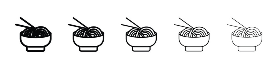 Noodles icon for mobile concept and web design.