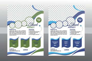 Travel flyer design template