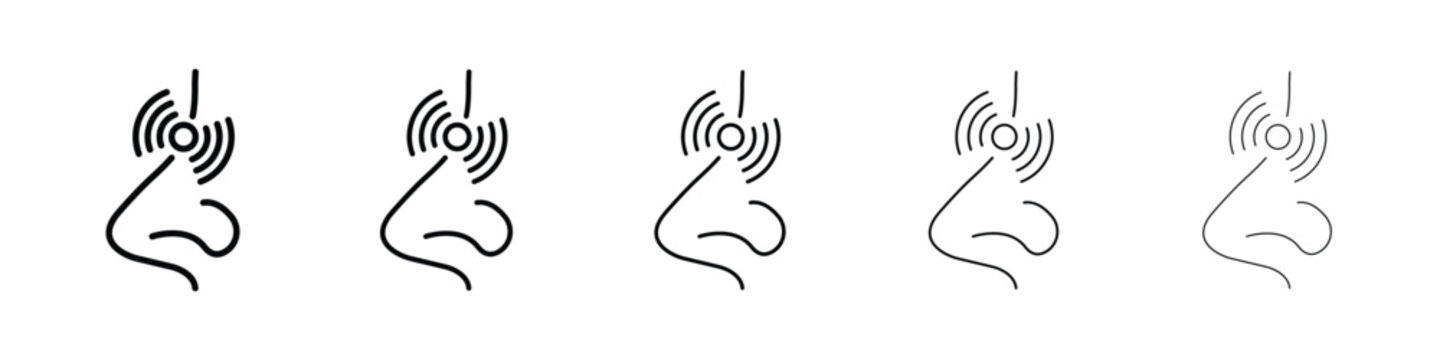 Nose pain icon for mobile concept and web design.