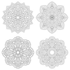 Best mandala floral bundle coloring book pages, vector file