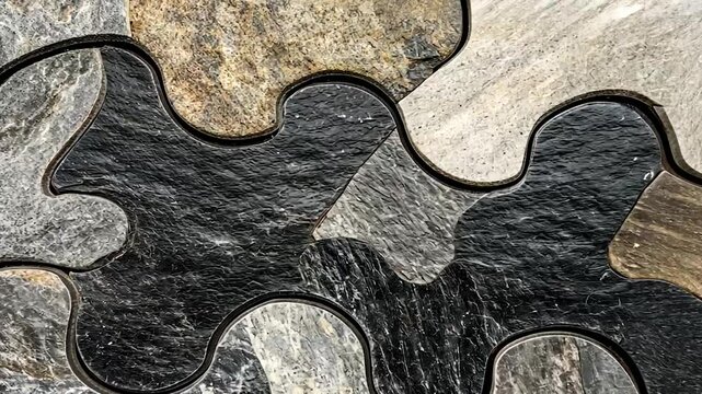 Abstract stone mosaic pattern