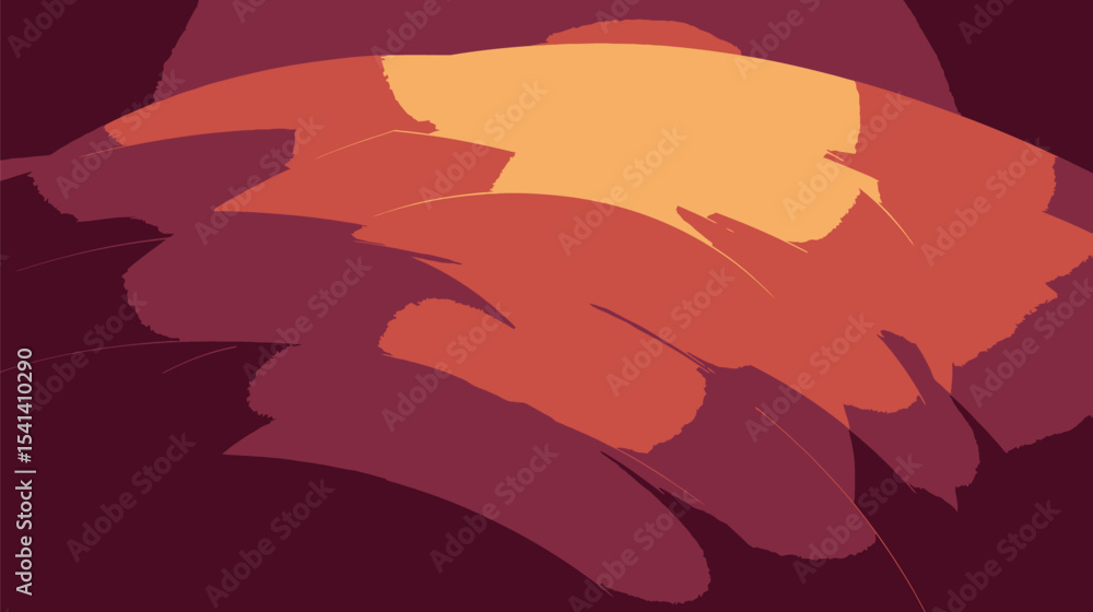 Poster curved planes intersect forming colorful layers abstract scene details gradient