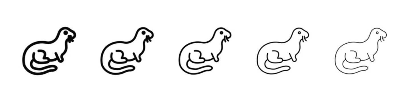 Otter icon for mobile concept and web design.