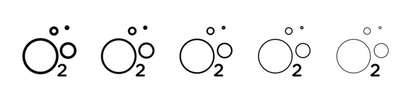 Oxygen O2 icon for mobile concept and web design.