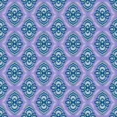 Thai Ikat seamless floral pattern