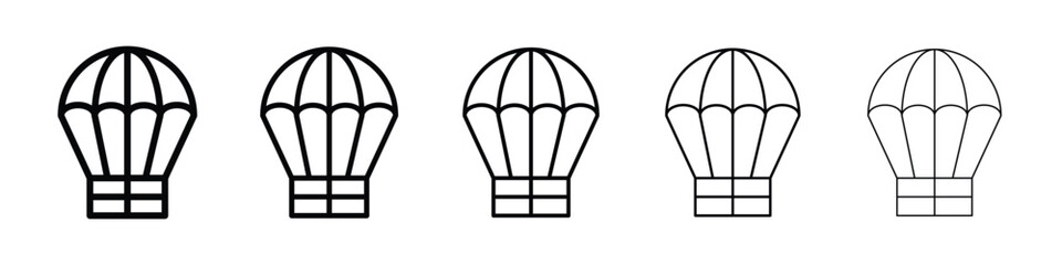 Parachute icon for mobile concept and web design.