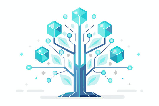 crystal tree binary code leaf