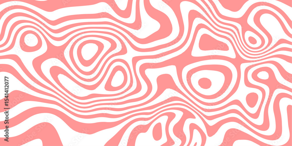 Aufkleber pink topographic mapping lines – soft abstract wave texture.
