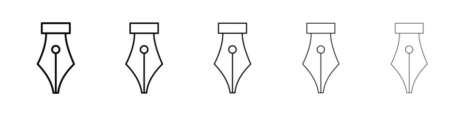 Pen nib icon for mobile concept and web design.