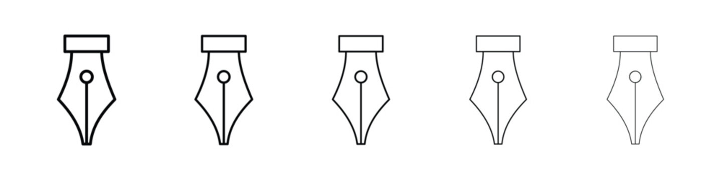 Pen nib icon for mobile concept and web design.