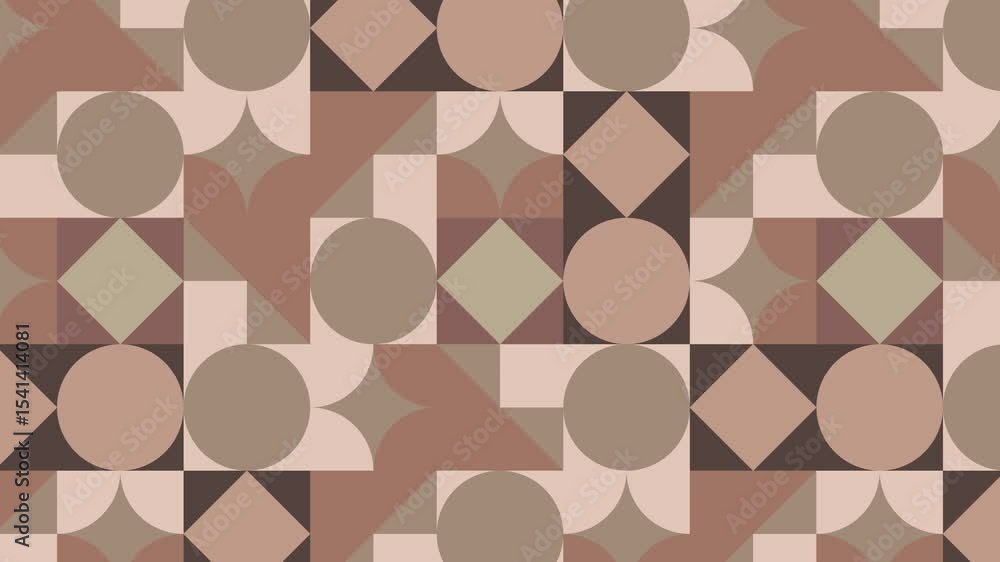 Poster abstract geometric pattern. seamless loop animation in flat design. minimal motion background with c