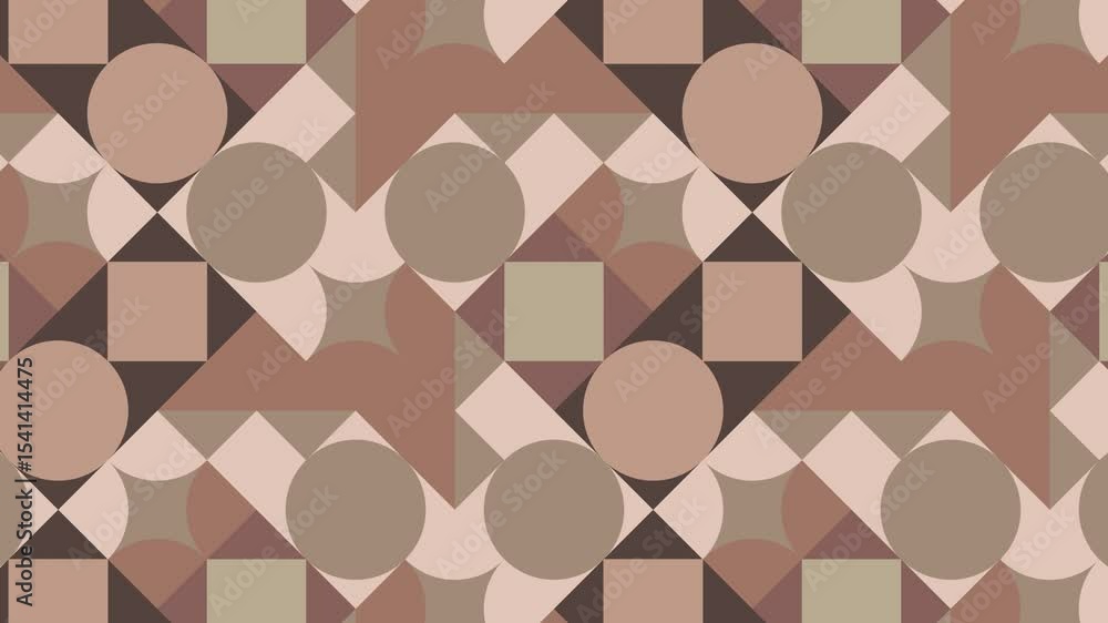Poster flat geometric background. seamless abstract animation loop. looped motion with abstract geometry in