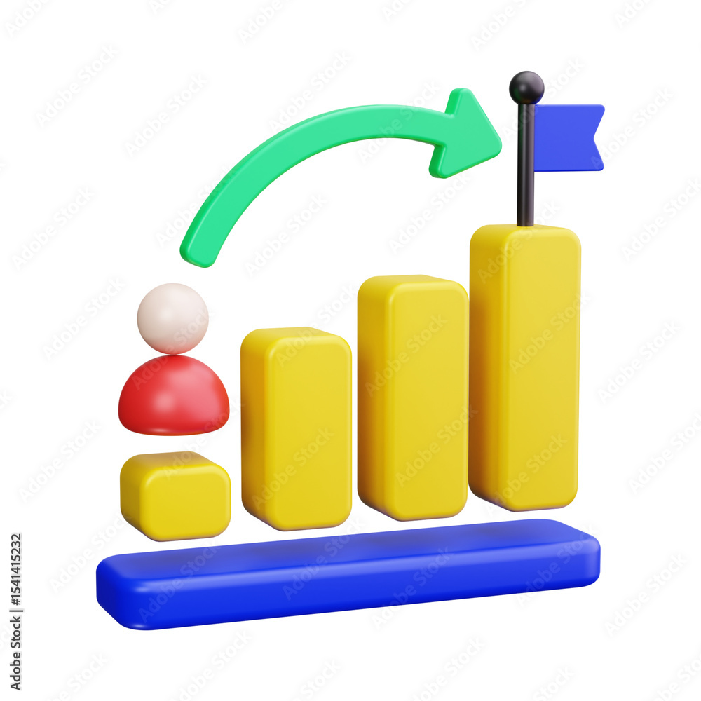 Poster a yellow interlocking cube structure with a black background in a studio lighting setup