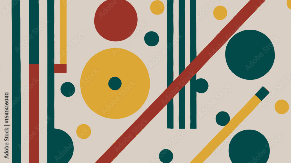 Poster geometric shapes interplay on canvas modern abstract background visual harmony
