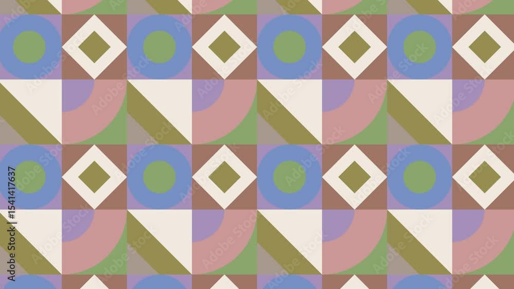 Poster minimal geometric loop. abstract flat motion background. abstract animation with geometric structure