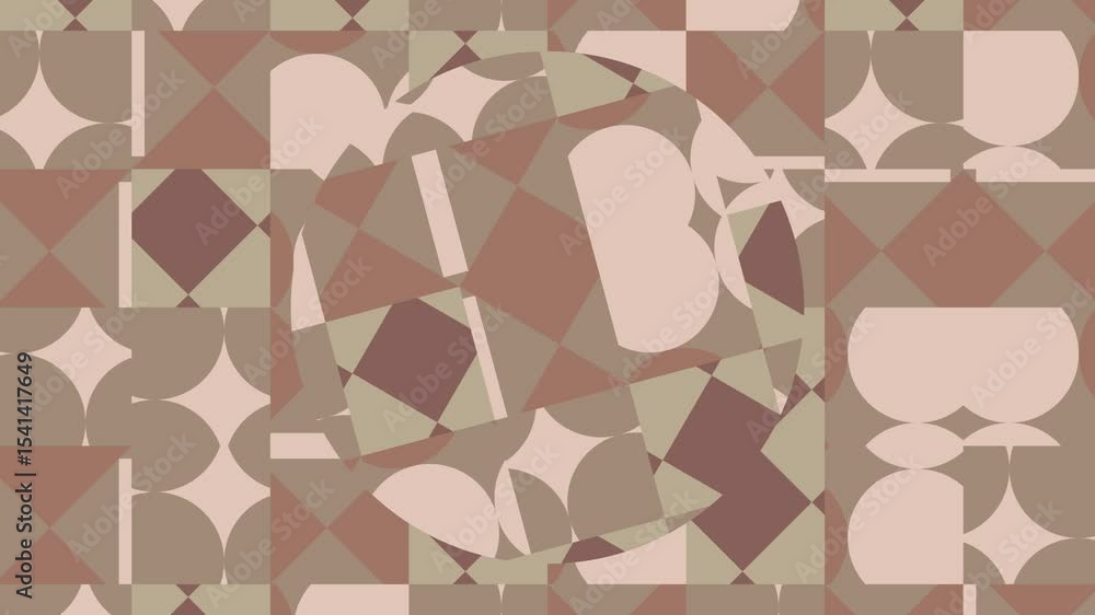Poster abstract geometric pattern. seamless loop animation in flat design. minimal motion background with c