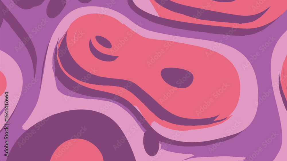Aufkleber abstract shapes intersect creatively in purple space with layers shading