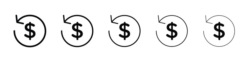 Refund icon for mobile concept and web design.