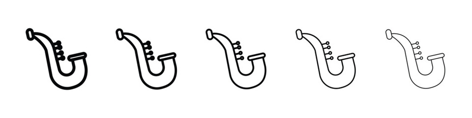Saxophone icon for mobile concept and web design.
