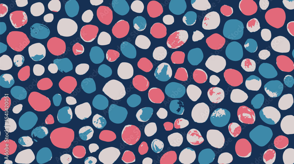 Poster colorful circles scatter vibrant shapes across a dark seamless backdrop design element