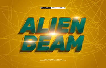 alien beam editable text effect with a galaxy and space text effect