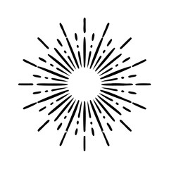 Obraz premium Sunburst with extended rays 