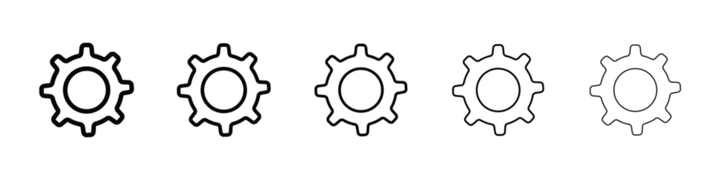 Settings icon for mobile concept and web design.