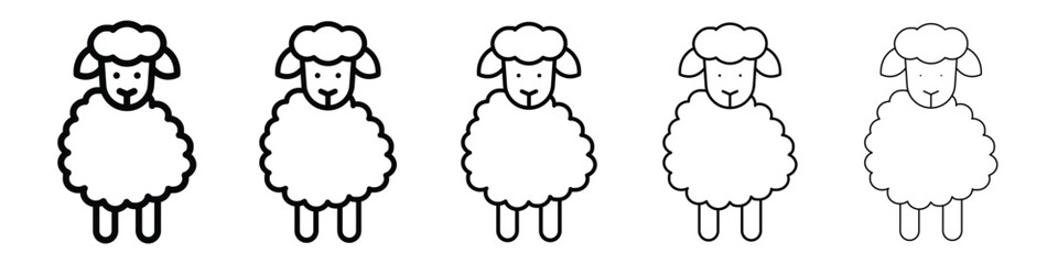 Sheep icon for mobile concept and web design.