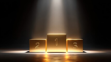 Golden Podium of Victory and Achievement