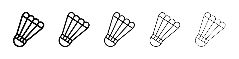 Shuttlecock icon for mobile concept and web design.