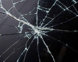 broken glass on transparent