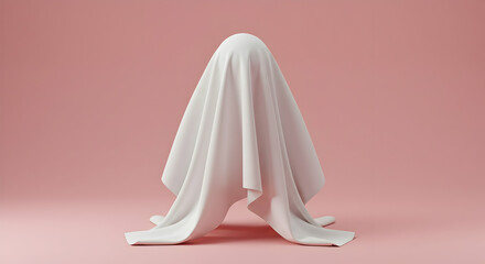 Mysterious Object Covered in White Cloth Minimalist Design