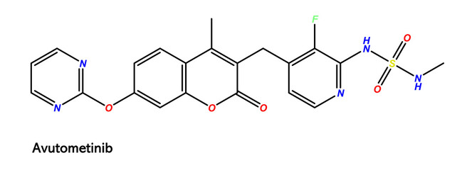 Avutometinib is a medication used in combination with defactinib for treating recurrent low-grade serous ovarian cancer (LGSOC) with a KRAS mutation