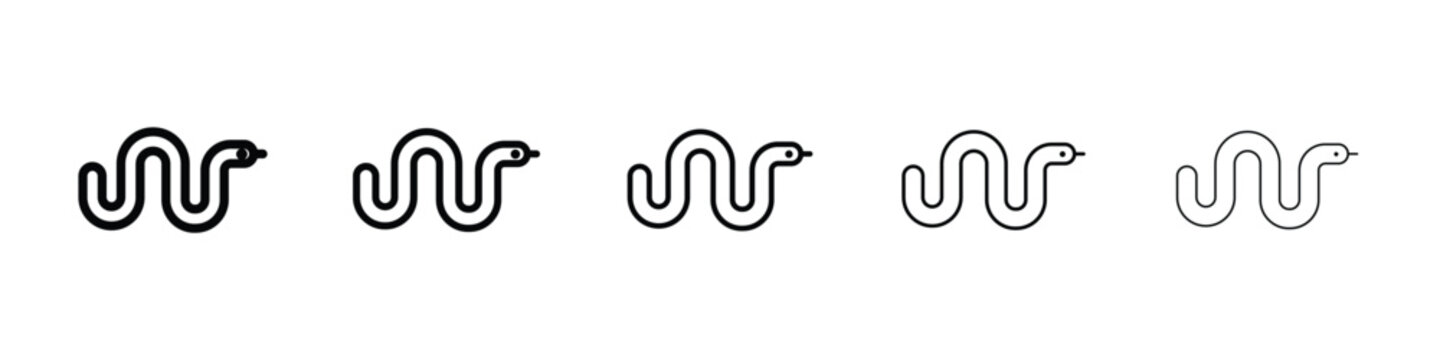 Snake icon for mobile concept and web design.