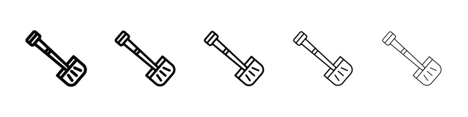 Snow shovel icon for mobile concept and web design.