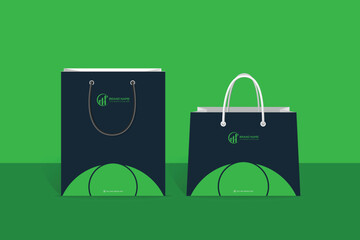 shopping bags design vector with brush design