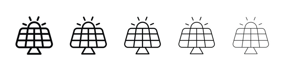 Solar panel icon for mobile concept and web design.