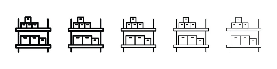 Storage rack icon for mobile concept and web design.