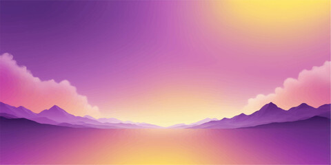 Dramatic sunset over a mountainous landscape with colourful clouds and a serene view