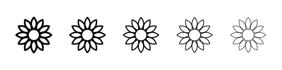 Sunflower icon for mobile concept and web design.
