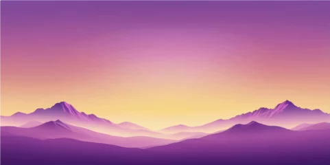 Fototapete Rund Warmes Lila Majestic morning mountain landscape with a vibrant sky and soft mist blanketing the valley  © Rupa