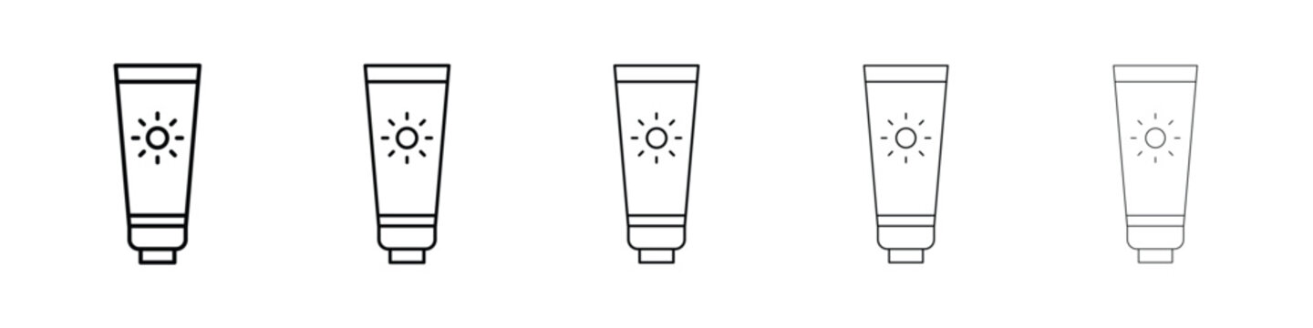 Sunscreen icon for mobile concept and web design.