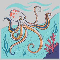 Obraz premium octopus vector 