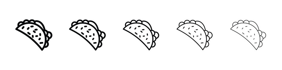Taco icon for mobile concept and web design.