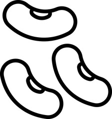 Horse Beans Vector Icon Stock Illustration
