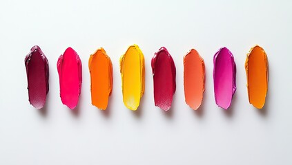 Swatches of lip color, various shades