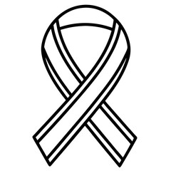 World AIDS Day line art vector