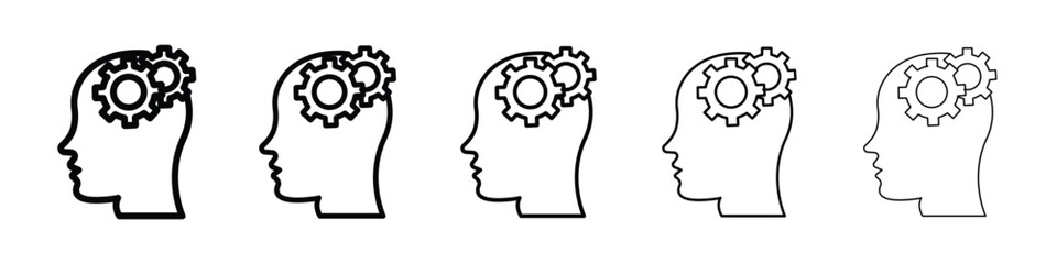 Thinking icon for mobile concept and web design.