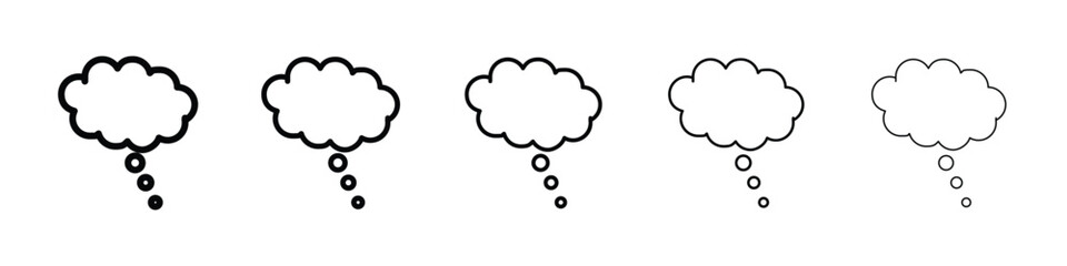 Thought bubble icon for mobile concept and web design.